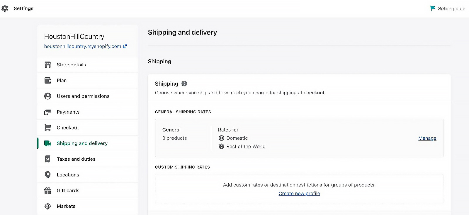 Set Up Shipping Rates in Shopify