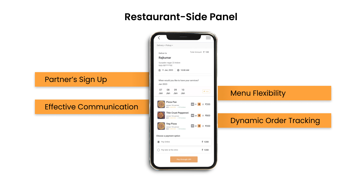 features in the restaurant-side panel