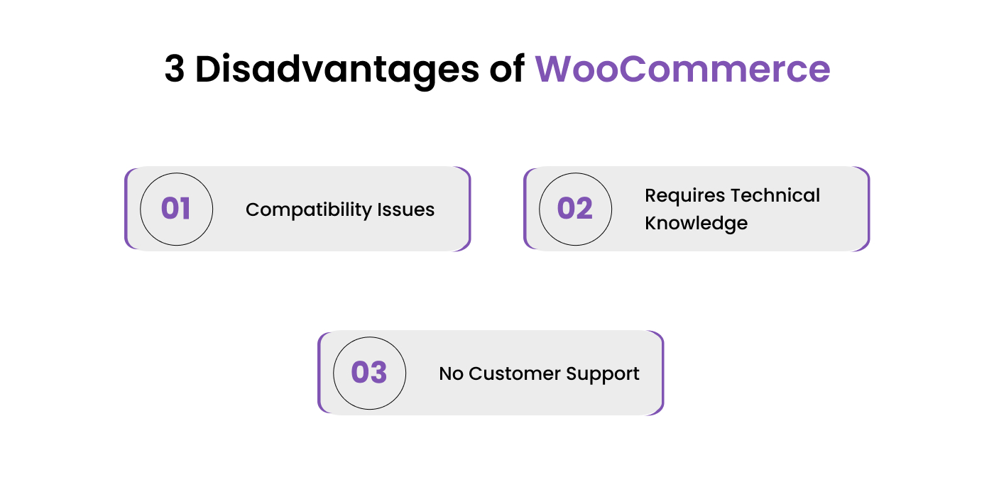 Disadvantages of WooCommerce 